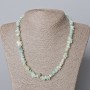 Amazonite Necklace, natural stone chips, diameter 7x3mm+/-, length 45-48cm+