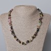 Tourmaline Necklace, natural stone chips, diameter 9x3mm+/-, length 45-48cm+