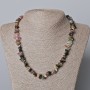 Tourmaline Necklace, natural stone chips, diameter 9x3mm+/-, length 45-48cm+