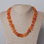 Amber Necklace Tumbled, Diameter 12x3mm+/-, Length 39cm+/- with Beads, Length 45-48cm+