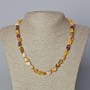 Jasper Mookaite Necklace Natural Raw Stone Tumbled, Diameter 8x10mm+/-, Length 45-49cm+