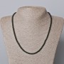 Green Aventurine Necklace Synthetic Smooth Rondelle, Diameter 4x2mm+/-, Length 45-48cm+