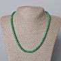 Malachite (Pressed) Necklace Smooth Rondelle, Diameter 6x2mm+/-, Length 45-49cm+