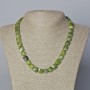 Canadian Jadeite Necklace, Natural Stone Faceted Rectangle, 9x10x5.5mm+/-, Length 45-47cm+