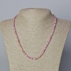 Phosphosiderite Necklace, Natural Stone Faceted Cube, Diameter 4mm+/-, Length 45-48cm+