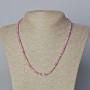 Phosphosiderite Necklace, Natural Stone Faceted Cube, Diameter 4mm+/-, Length 45-48cm+