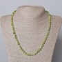 Jadeite Necklace, Natural Stone Faceted Cube, Diameter 5.5mm+/-, Length 45-49cm+