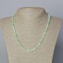 Chrysoprase Necklace Natural Stone Faceted Cube, Diameter 4mm+-, Length 45-48cm+