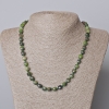 Zoisite Necklace Natural Stone Faceted Cube, Diameter 7mm+-, Length 45-49cm+