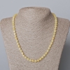 Necklace Citrine Natural Stone Faceted Cube, diameter 5.5mm+-, length 45-49cm+