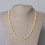 Necklace Citrine Natural Stone Faceted Cube, diameter 5.5mm+-, length 45-49cm+