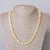 Necklace Citrine Natural Stone Faceted Cube, diameter 7mm+-, length 45-49cm+