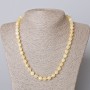 Necklace Citrine Natural Stone Faceted Cube, diameter 7mm+-, length 45-49cm+