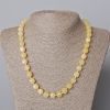 Necklace Citrine Natural Stone Faceted Cube, diameter 9mm+-, length 45-49cm+
