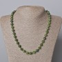Jade Necklace Natural Stone Faceted Bead, Diameter 8mm+/-, Length 45-49cm+