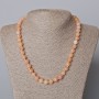Toned Quartz Necklace, smooth round beads, diameter 8.5mm+/-, length 45-48cm+