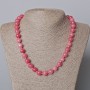 Tourmalite Necklace (Artificial), smooth round beads, diameter 10mm+/-, length 45-47cm+