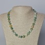 Green Jasper Natural Stone Heart Necklace, diameter 10x10x5mm+/-, length 45-47cm+