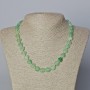 Jade Natural Stone Heart Necklace, diameter 10x10x5mm+/-, length 45-47cm+