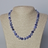 Sodalite Natural Stone Heart Necklace, diameter 10x9.5x5mm+/-, length 45-47cm+