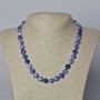Sodalite Natural Stone Heart Necklace, diameter 10x9.5x5mm+/-, length 45-47cm+