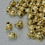 Finding Bail Holder, diameter 6x5mm, hole diameter 1.5mm, 2.2mm, length 7mm, gold-tone metal, pack 20g+/- 49pcs+