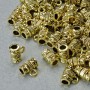 Findings Bail Holder, diameter 8x4.5mm, hole diameter 1.8mm, 2mm, length 7mm, gold-coloured metal, pack 20g+/- 53pcs+
