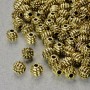 Findings Spacer Bead, diameter 4.5mm+/-, hole diameter 1.7mm, gold-coloured metal, pack 20g+/- 75pcs+