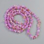Mother-of-Pearl Beads Dyed Purple chips, diameter 7x2.5mm+/-, length 80cm+/- on fishing line