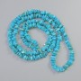 Mother-of-Pearl Beads Dyed Blue chips, diameter 7x2.5mm+/-, length 80cm+/- on fishing line