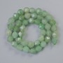 Jade Beads Natural Stone Faceted Round, Diameter 9x10mm+/-, Length 38cm+/- on a Strand