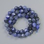 Beads Sodalite Natural Stone Multi-Faceted, Diameter 7x8mm+-, Length 36cm+- on Thread