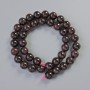 Beads Garnet Natural Stone Smooth Round, Diameter 10mm+-, Length 38cm+- on Thread