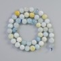 Beads Morganite Natural Stone Smooth Round, Diameter 8mm+-, Length 38cm+- on Thread