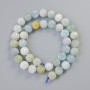 Beads Morganite Natural Stone Smooth Round, Diameter 10mm+-, Length 38cm+- on Thread