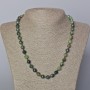 Necklace Zoisite Natural Stone Faceted Round Bead, Diameter 8mm+-, Length 45-50cm+
