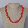 Coral Necklace natural chips, diameter 9x3mm+/-, length 45-47cm+