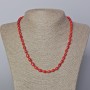 Coral Necklace natural grains, diameter 5x8mm+/-, length 45-49cm+
