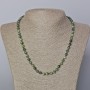 Lepidolite Green Necklace, natural stone smooth round bead, diameter 6mm+/-, length 45-49cm+