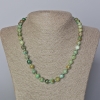 Chrysocolla Necklace, natural stone smooth bead, diameter 8.5mm+-, length 45-49cm+