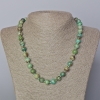 Chrysocolla Necklace, natural stone smooth bead, diameter 10mm+-, length 45-49cm+