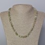 Rutilated Phantom Quartz Necklace, natural stone smooth bead, diameter 8mm+-, length 45-50cm+
