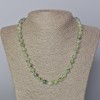 Prehnite Necklace, natural stone smooth bead, diameter 8mm+-, length 45-49cm+