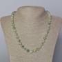 Prehnite Necklace, natural stone smooth bead, diameter 8mm+-, length 45-49cm+