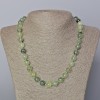 Prehnite Necklace, natural stone smooth bead, diameter 10mm+-, length 45-49cm+