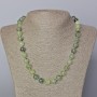 Prehnite Necklace, natural stone smooth bead, diameter 10mm+-, length 45-49cm+