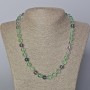 Necklace Fluorite Natural Stone Smooth Round Beads, diameter 8.5mm+-, length 45-50cm+