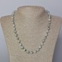 Necklace Labradorite Natural Stone Faceted Round Beads, diameter 8mm+-, length 45-51cm+