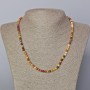 Necklace Mookaite Jasper Natural Stone Smooth Round Beads, diameter 4.5mm+-, length 45-48cm+