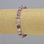 Amethyst bracelet natural stone smooth bead, diameter 6.5mm+- (stretch), length 18cm+